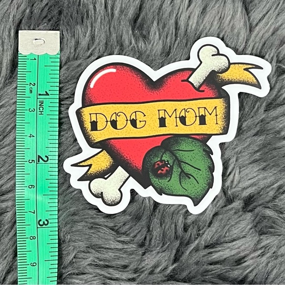 Vinyl Dog Mom Sticker 3x3 - Picture 3 of 5